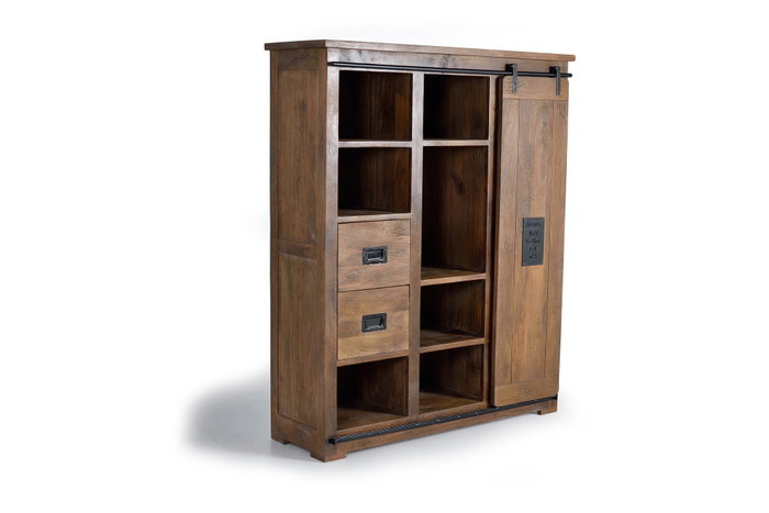 GINER Y COLOMER Armoire de style industriel en bois de manguier